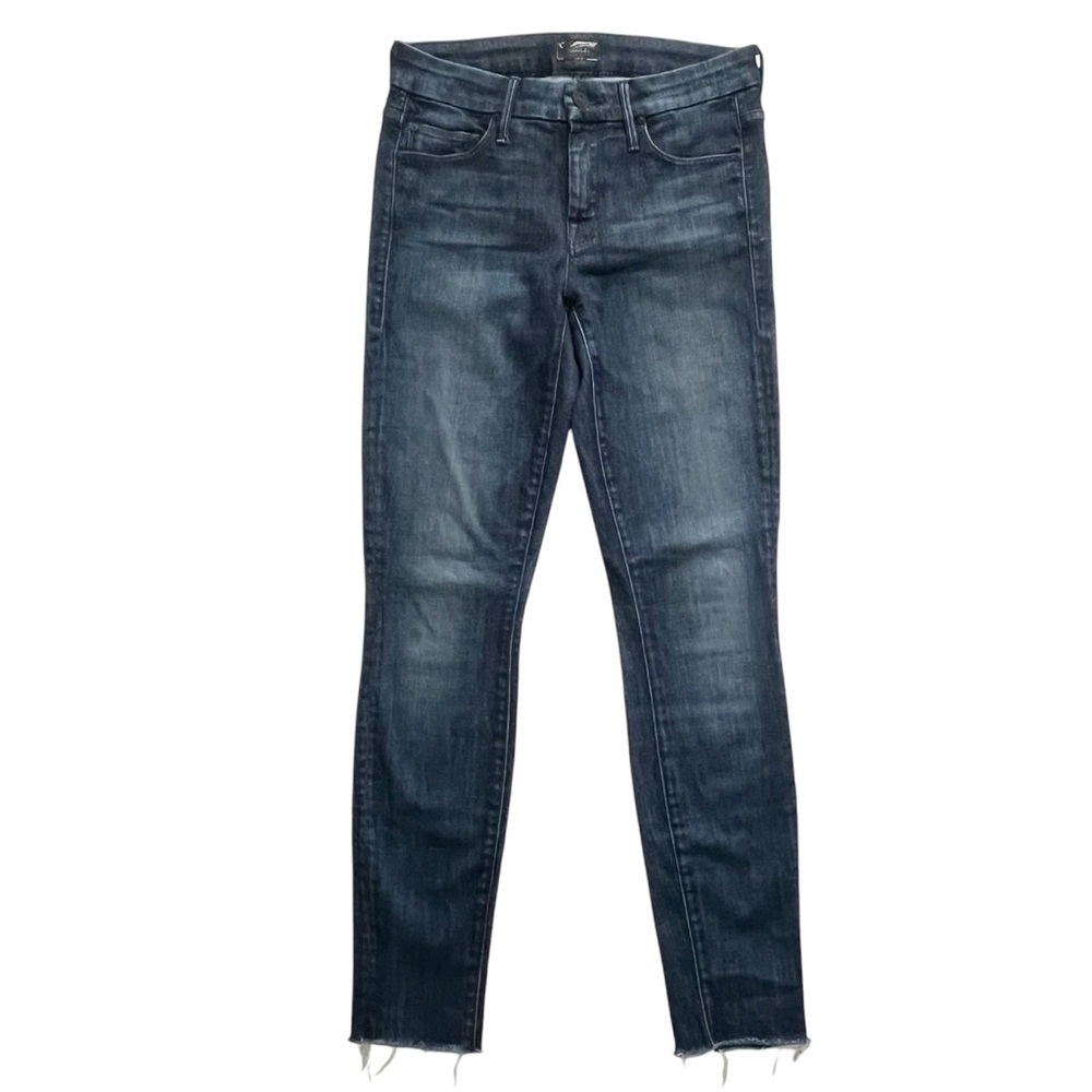 Mother Looker Ankle Fray Skinny Fit Kiss In The Dark Jeans Sz 27 see description